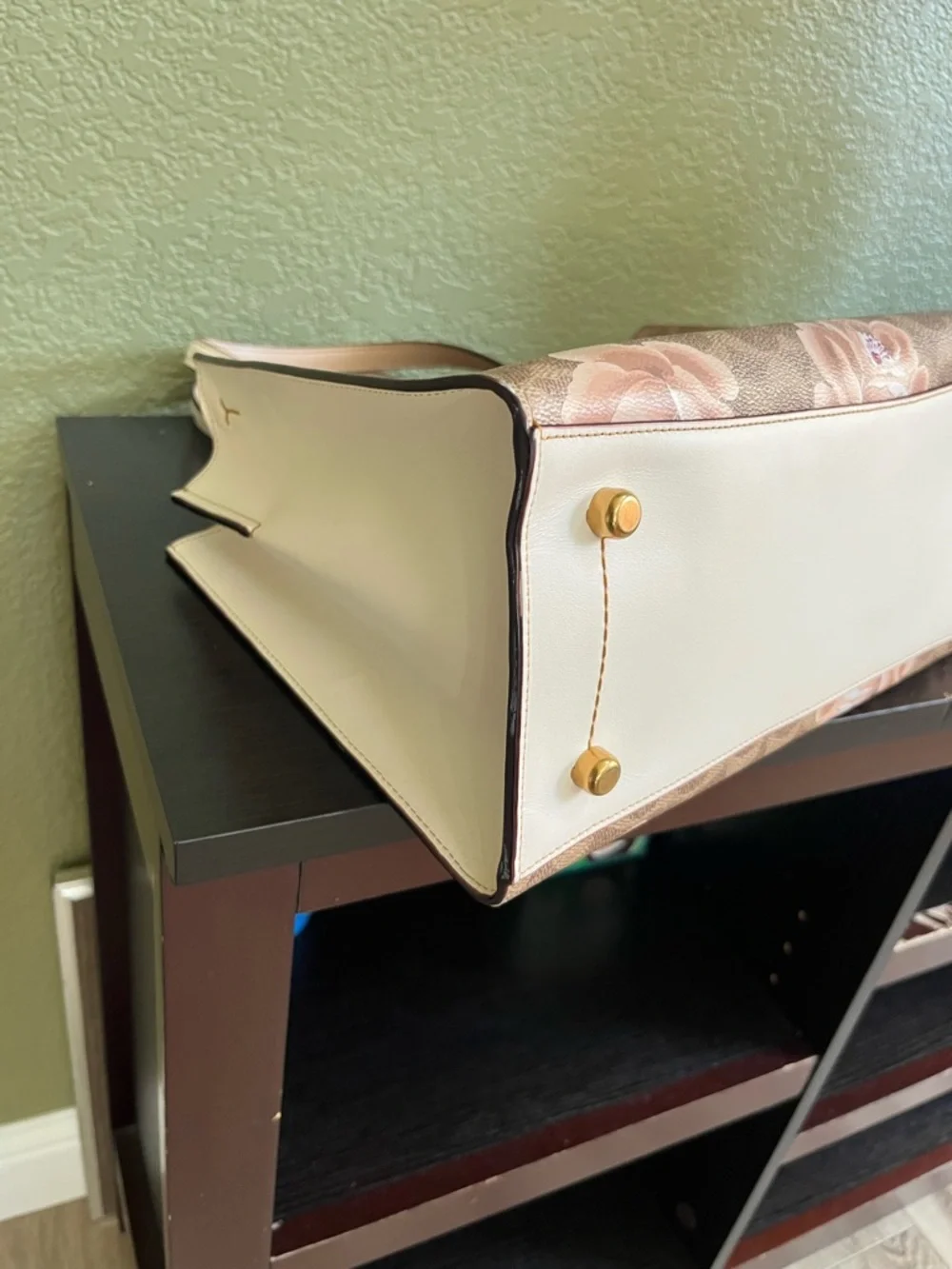 Coach Charlie Rose Print Large Satchel Bag - Picture 11 of 12